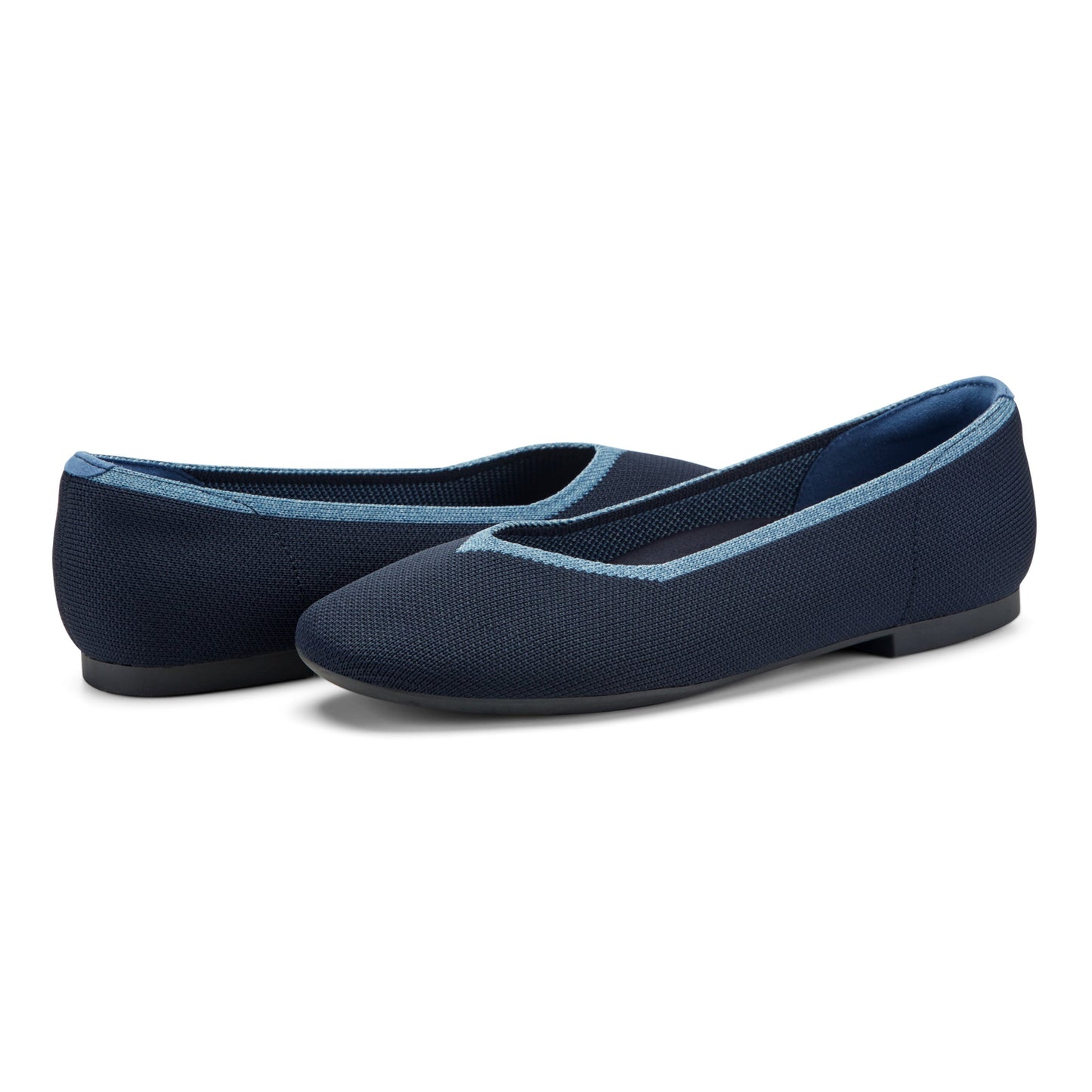 Easy Spirit Norene Ballet Flats - Navy/Light Blue