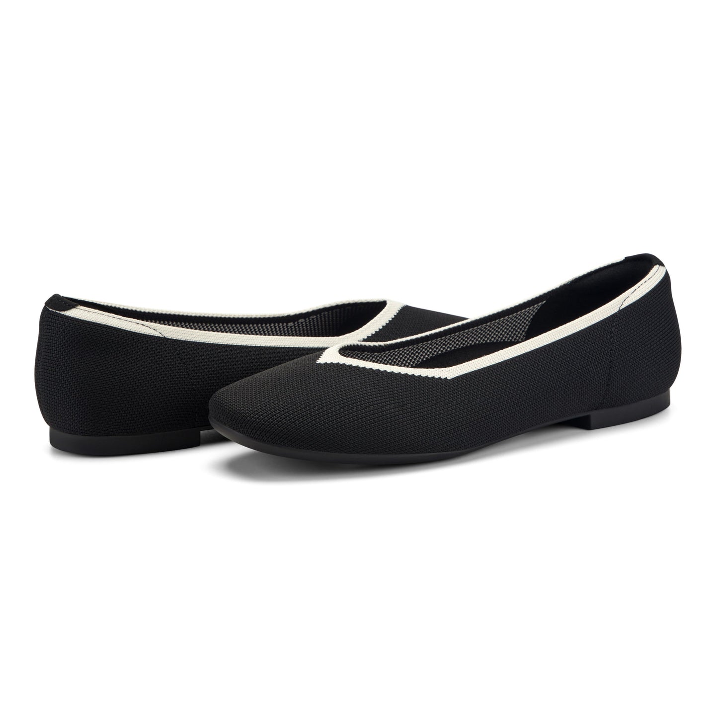 Easy Spirit Norene Ballet Flats - Black/Ivory