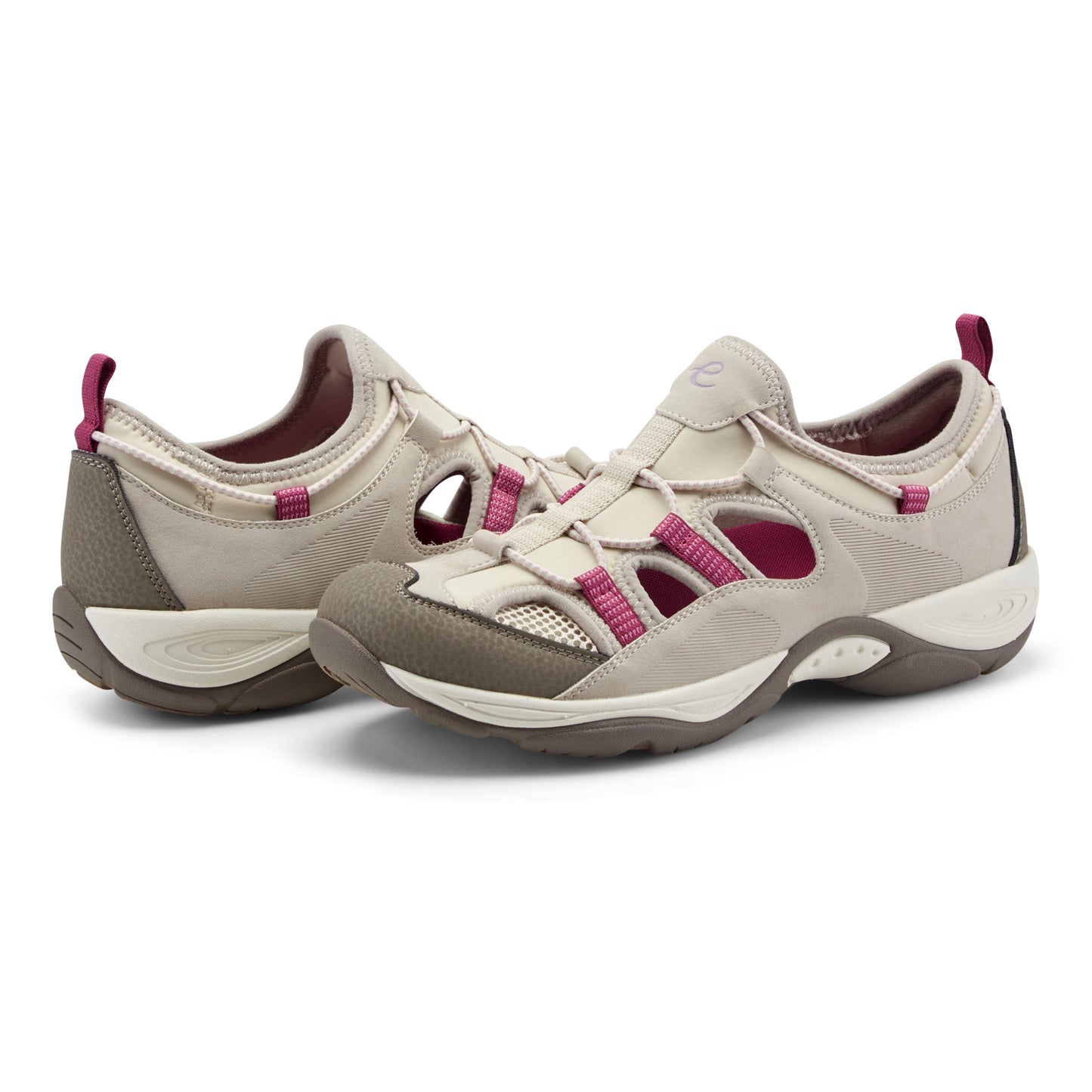 Easy Spirit Everete Walking Shoes - Taupe/Pink