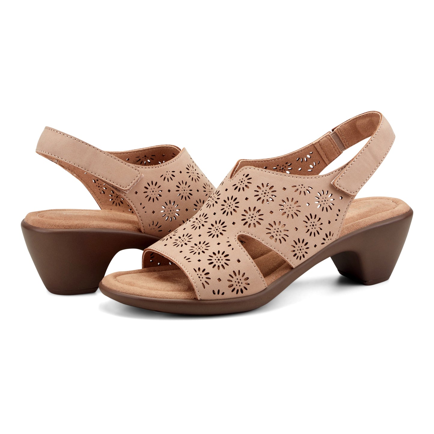 Easy Spirit Conie Heeled Sandals - Natural