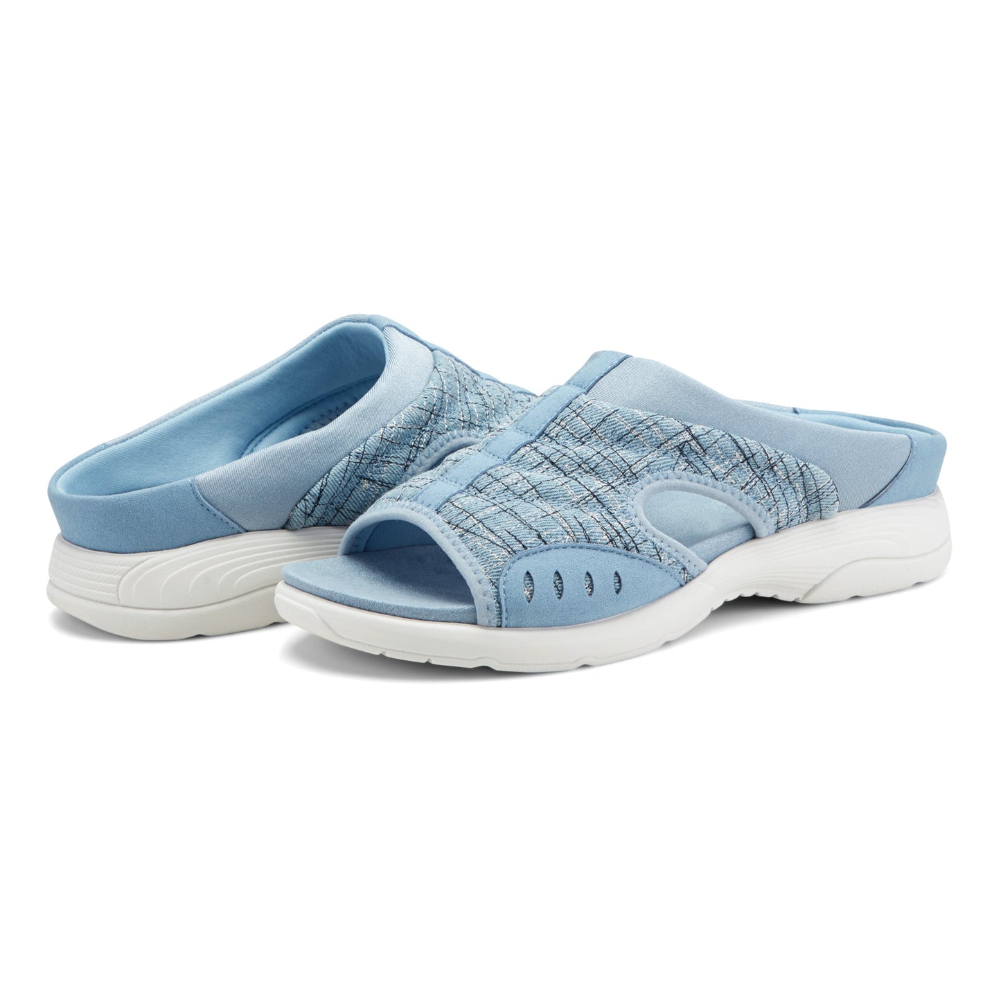 Easy Spirit Traciee Slip On Sandals - Light Blue Multi