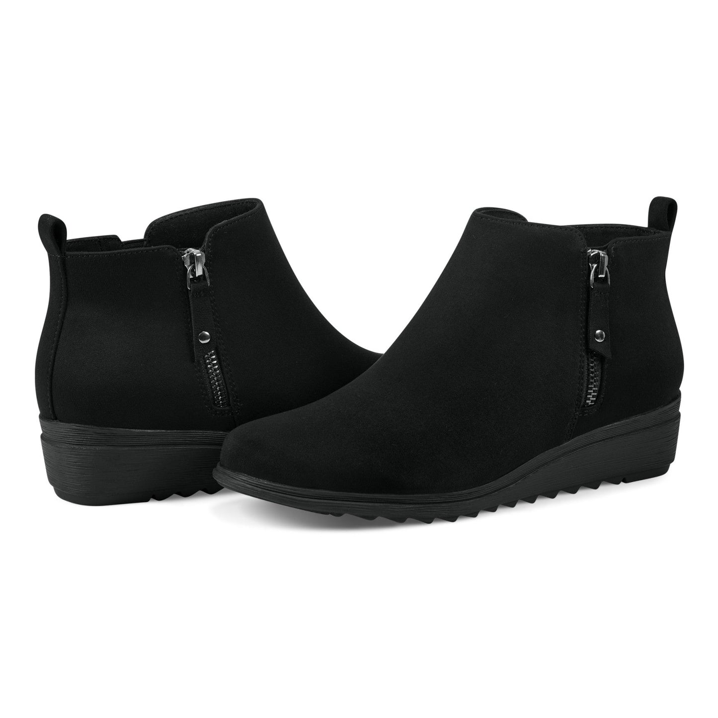 Easy Spirit Yena Casual Wedge Booties - Black Multi