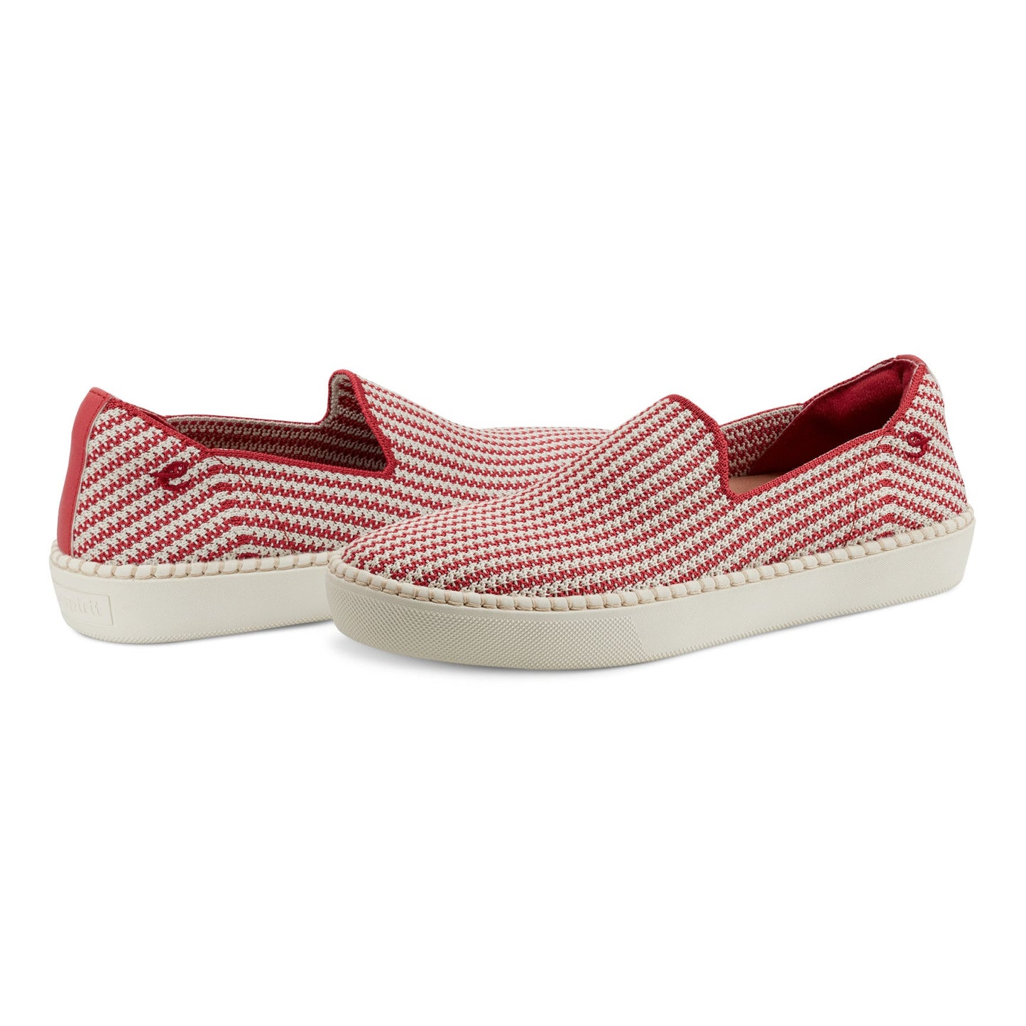 Easy Spirit Presley Casual Slip On Flats - Red/Cream Stripe