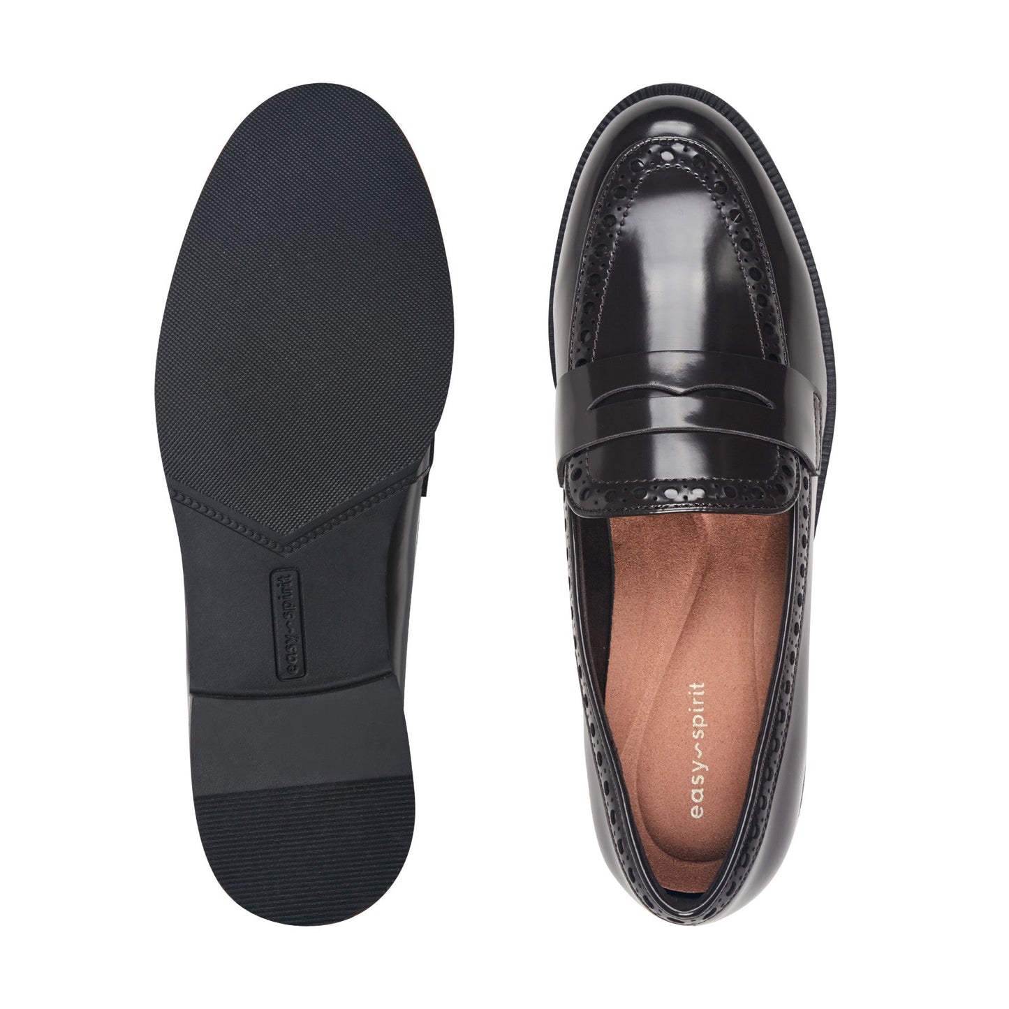 Easy Spirit Ori Penny Loafers - Dark Brown