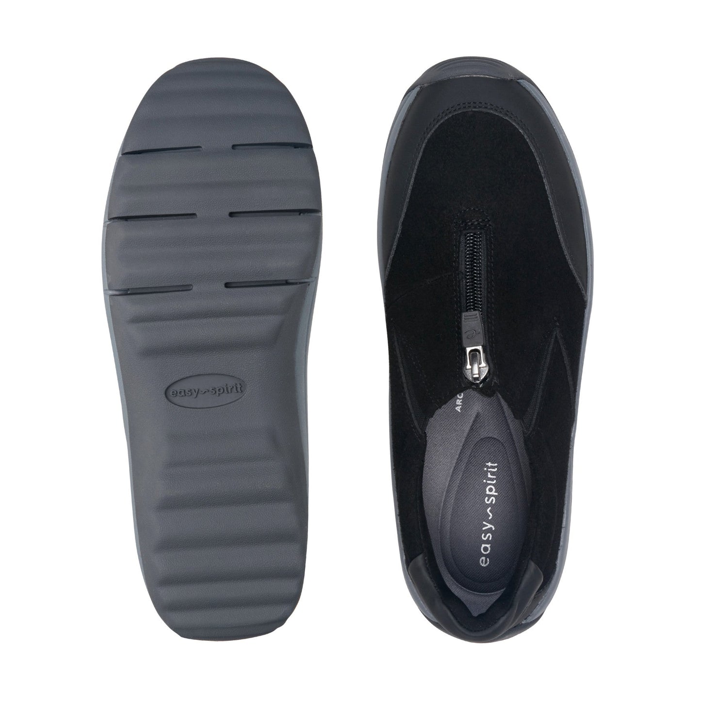Easy Spirit Brynlee Zip Up Sneakers - Black