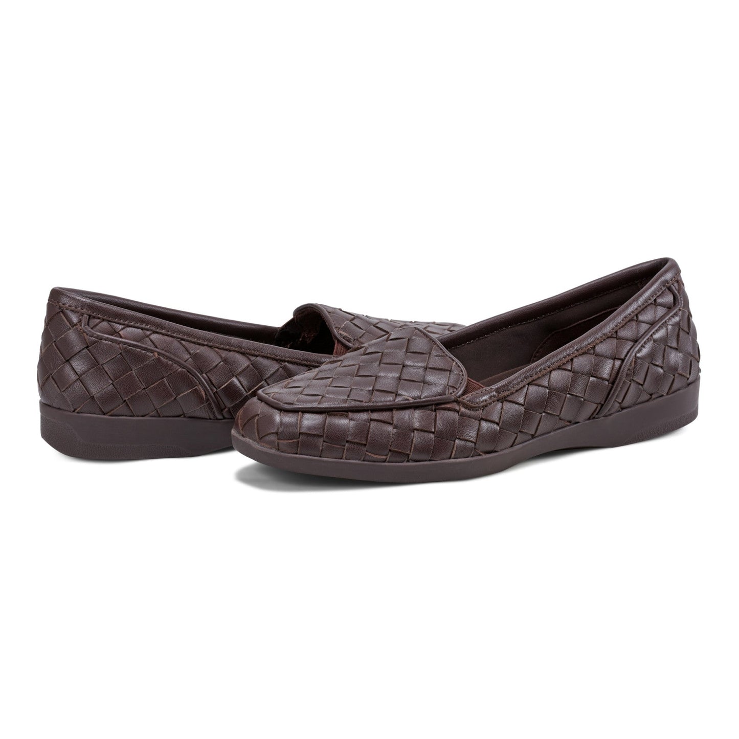 Easy Spirit Devitt Casual Flats - Brown Leather