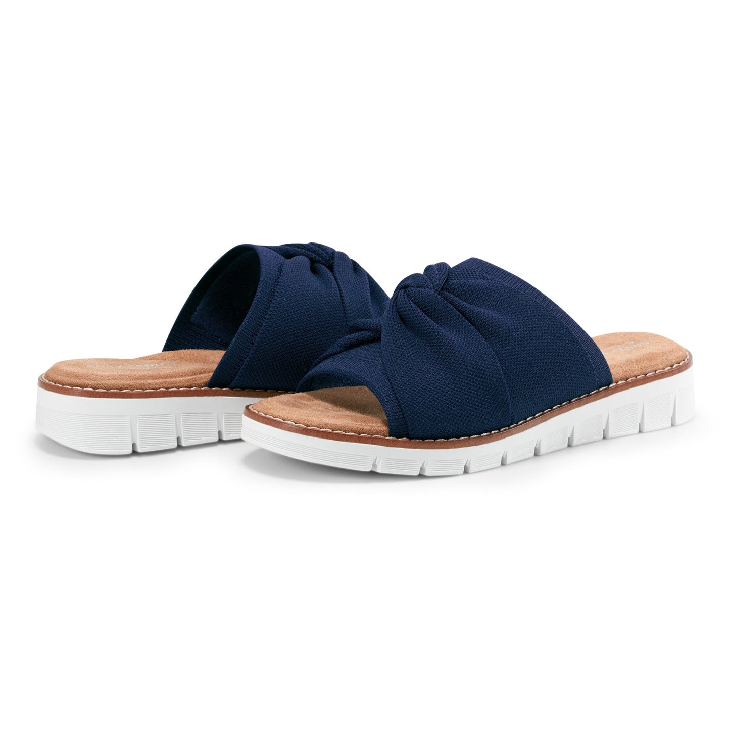 Easy Spirit Josy Knotted Slide Sandals - Navy