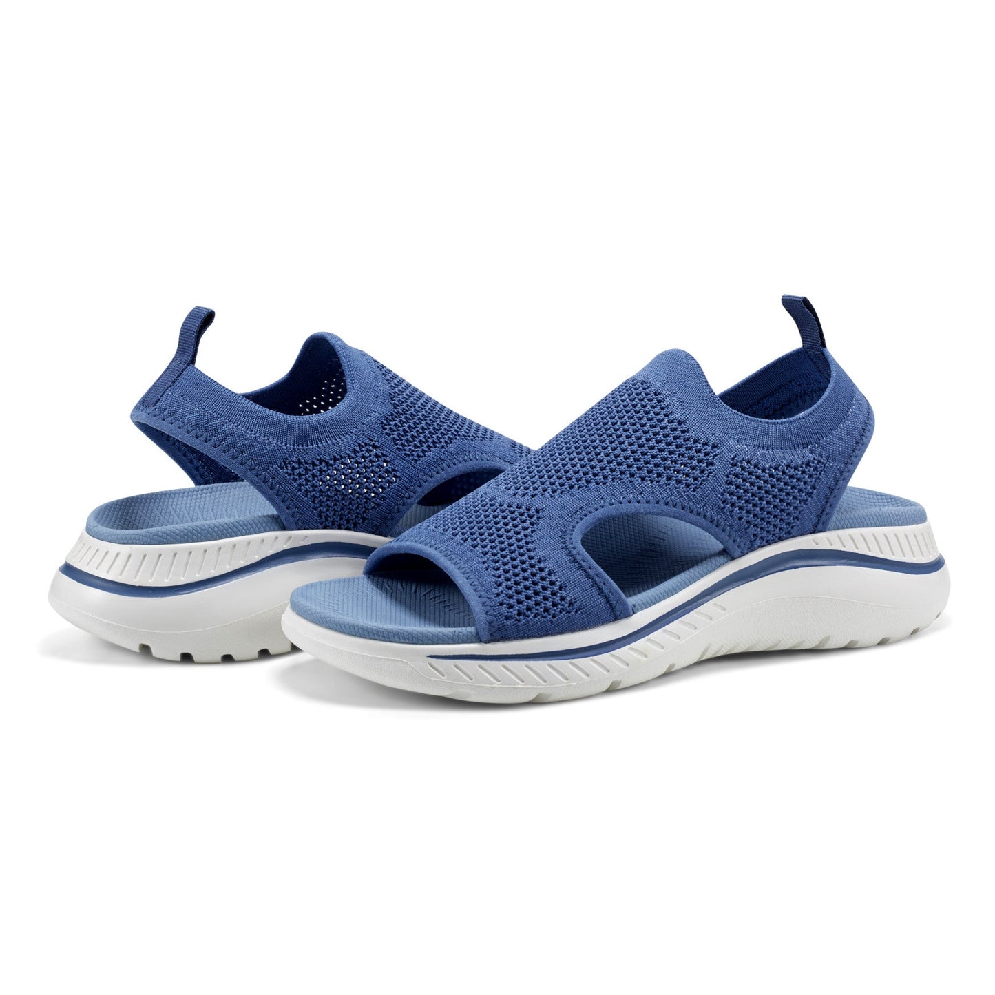Easy Spirit Alma Slip On Wedge Sandals - Medium Blue