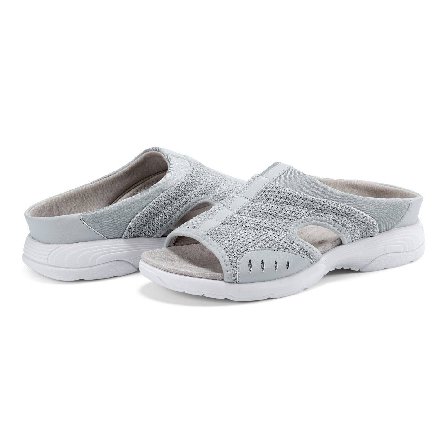 Easy Spirit Traciee Slip On Sandals - Silver