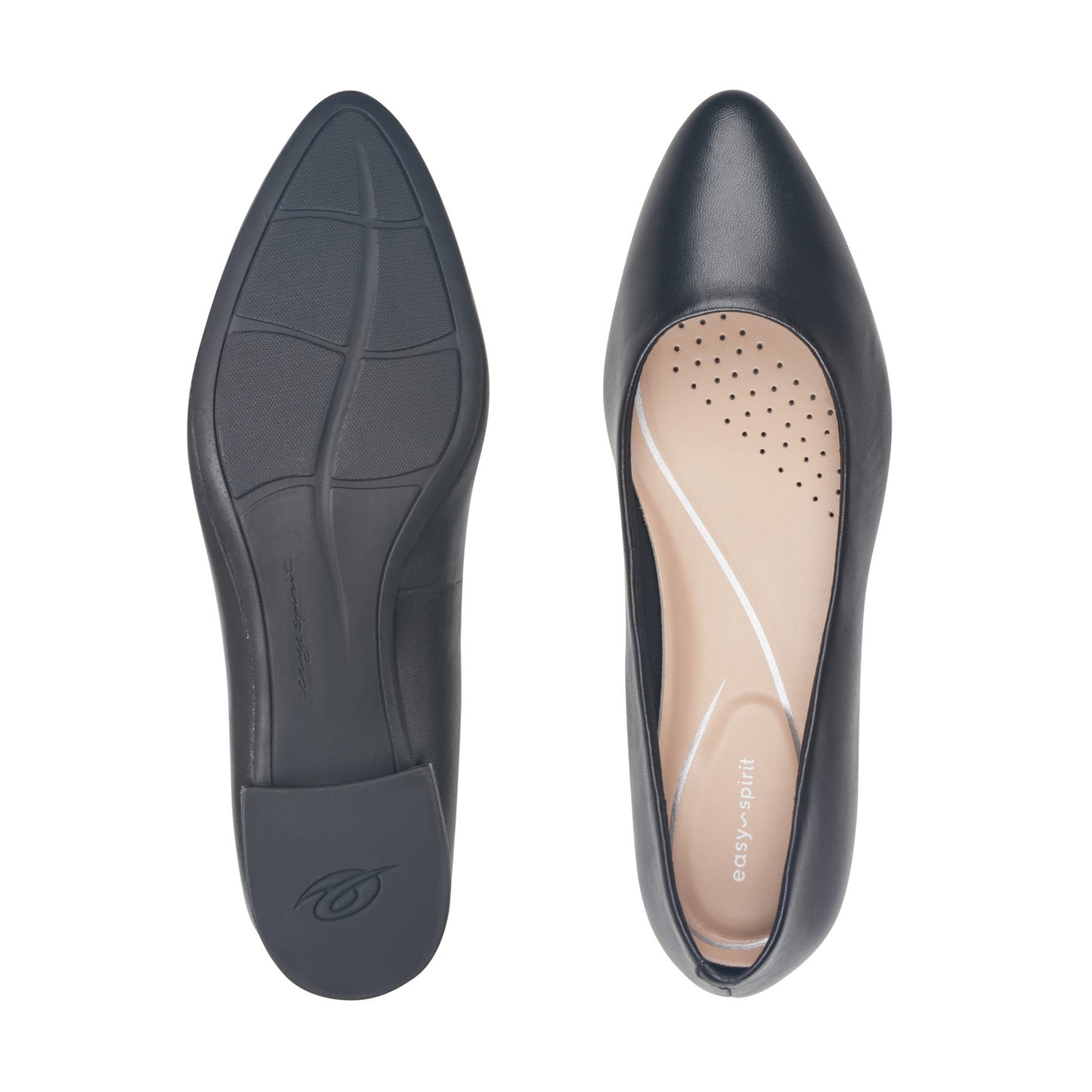 Easy Spirit Caldise Leather Low Heel Dress Shoes - Black Leather
