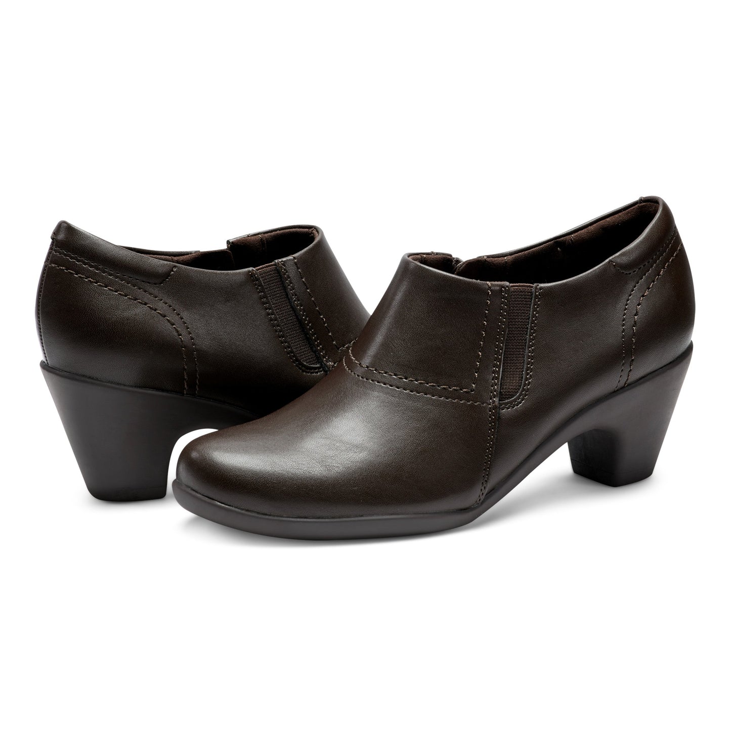 Easy Spirit Caine Round Toe Shooties - Brown