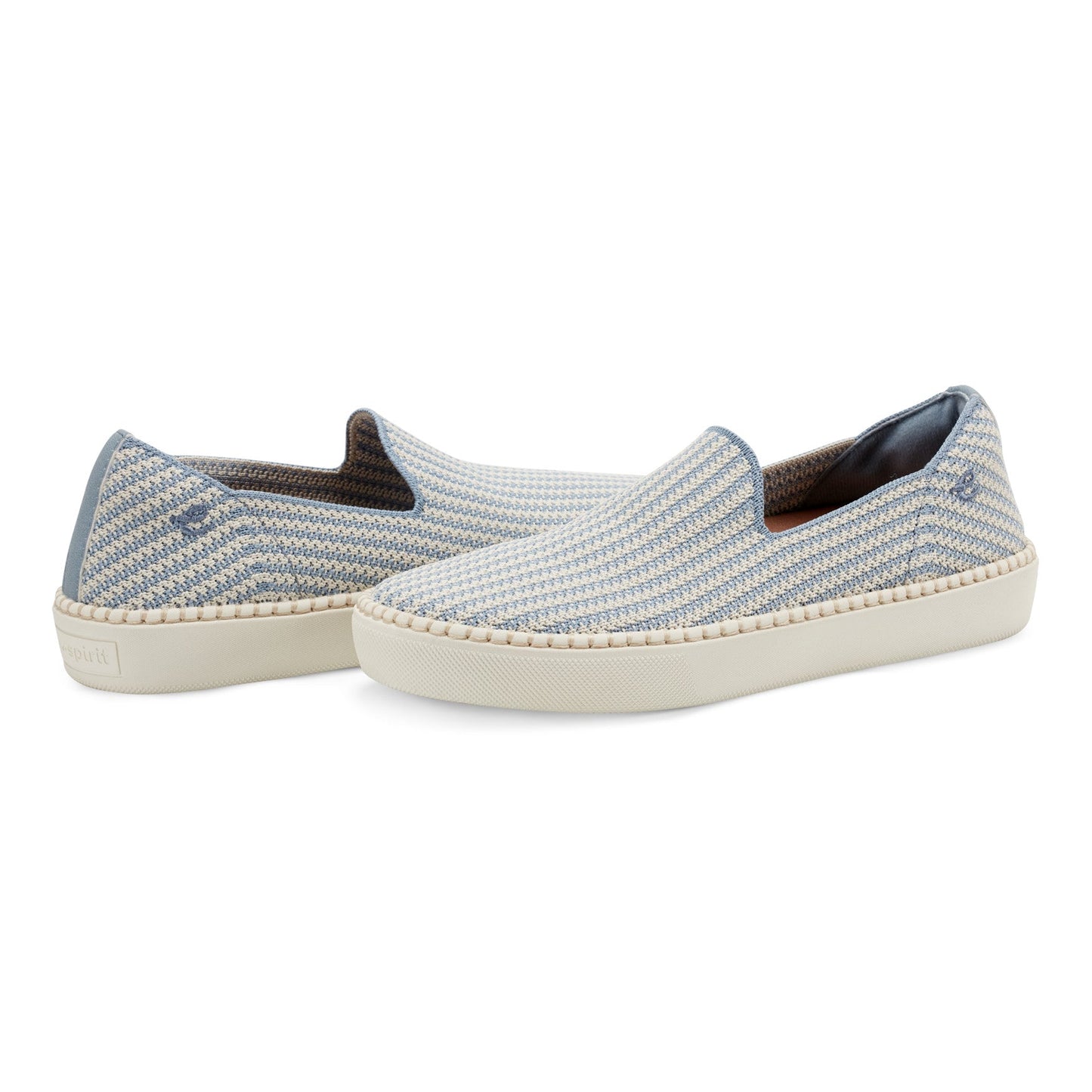 Easy Spirit Presley Casual Slip On Flats - Blue/Cream Stripe