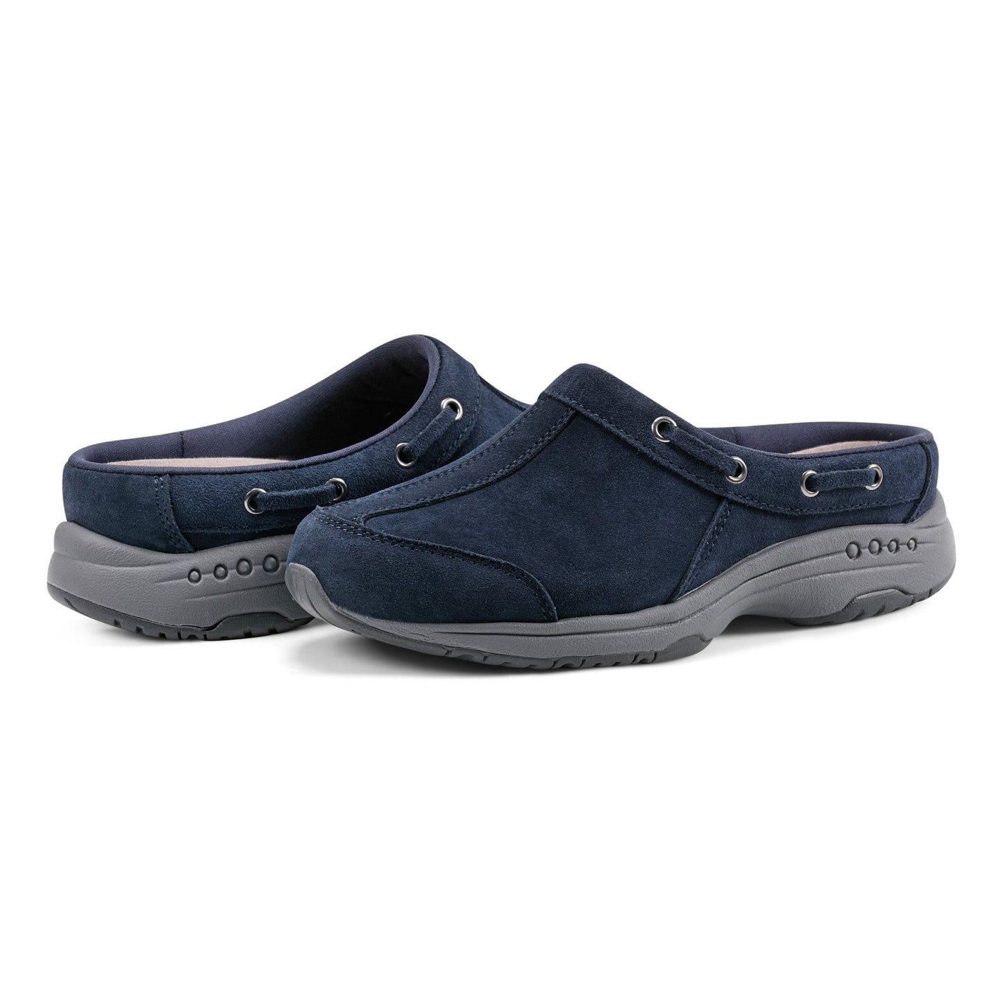 Easy Spirit Travelport Clogs - Dark Blue Suede