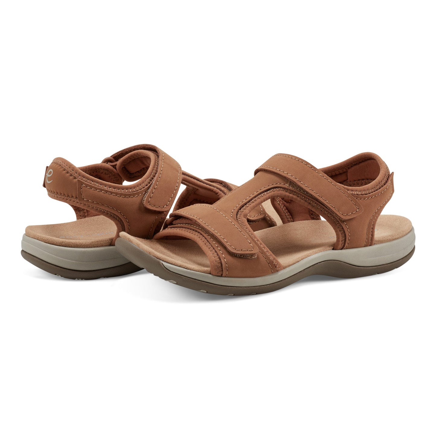 Easy Spirit Saffy Flat Sandals - Medium Brown