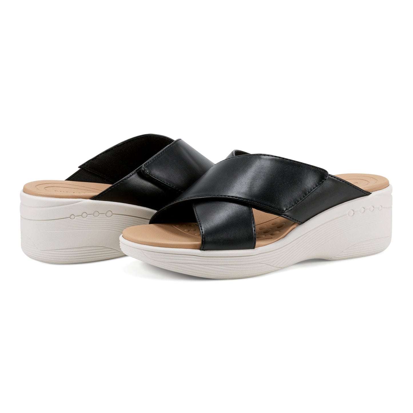 Easy Spirit Bindie Slip On Casual Sandals - Black
