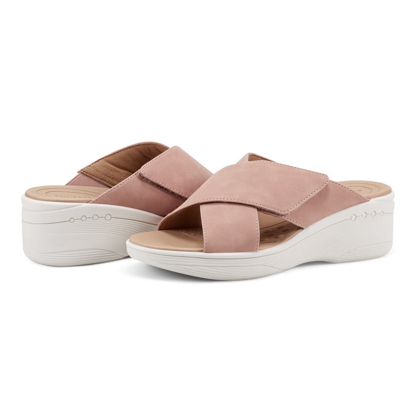 Easy Spirit Bindie Slip On Casual Sandals - Light Pink