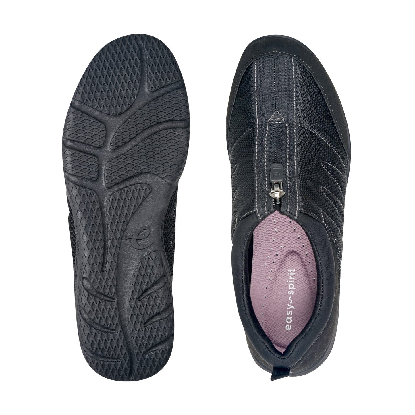 Easy Spirit Bestrong Walking Shoes - Black Mesh