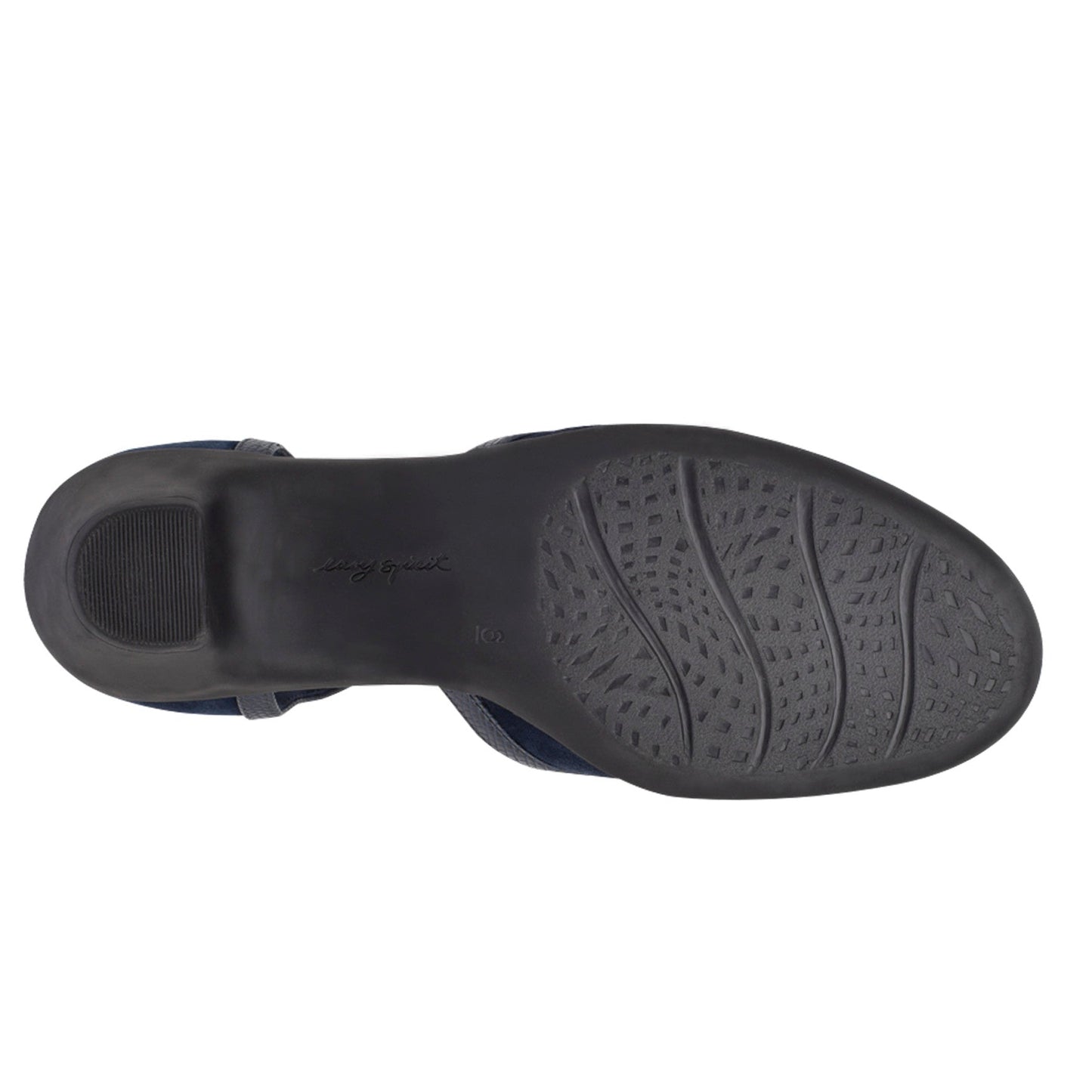 Easy Spirit Cara T-Strap Heels - Navy Suede