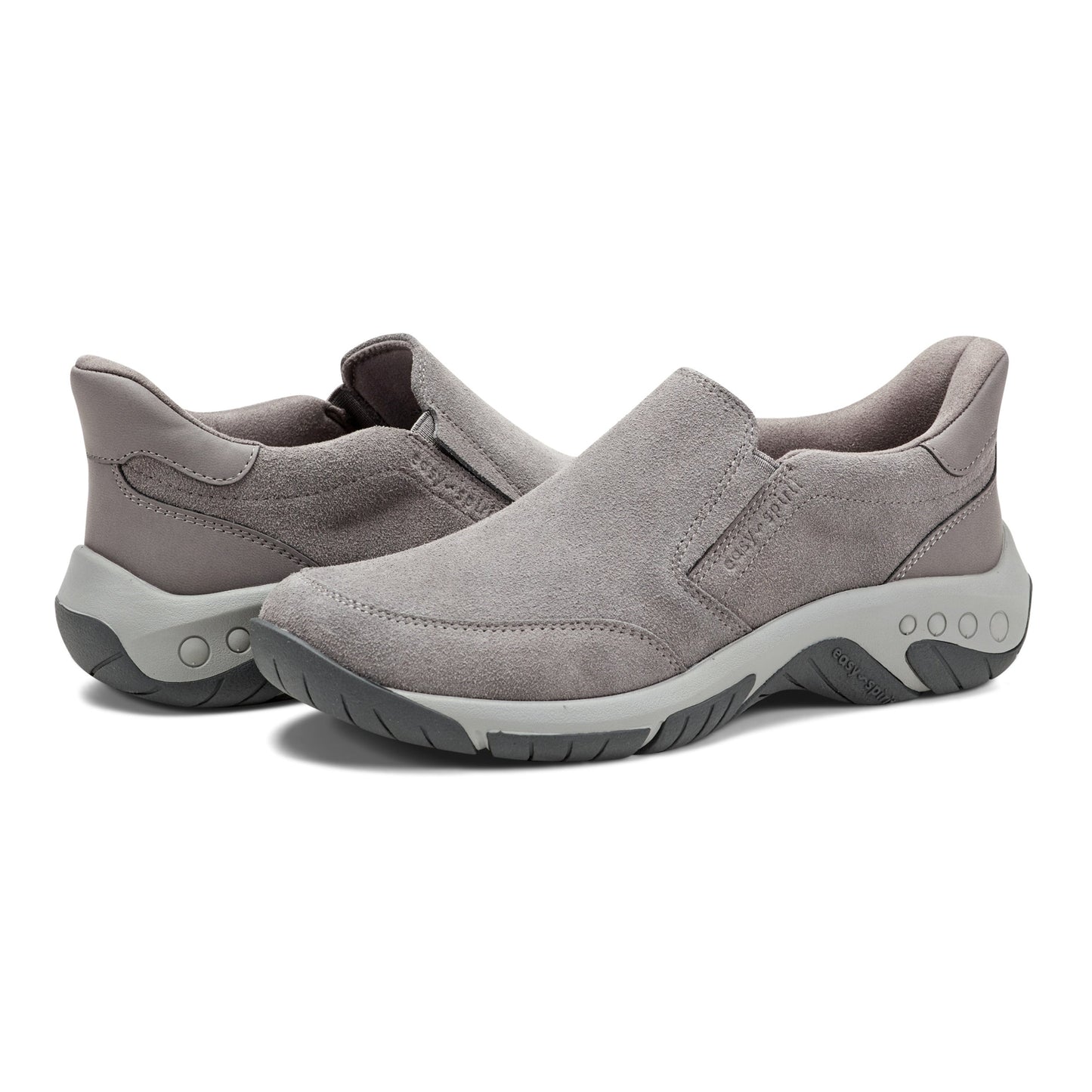 Easy Spirit Warner SOEASY™ Slip On Shoes - Grey Suede