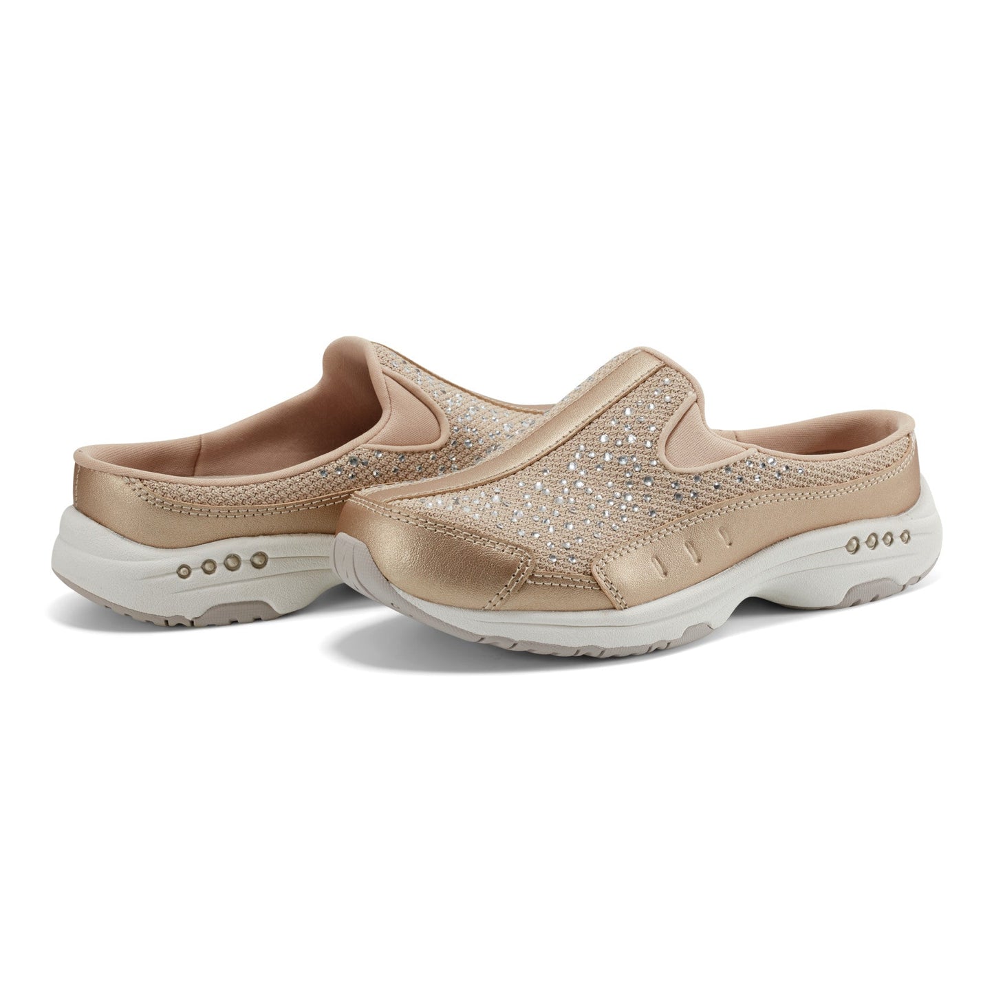 Easy Spirit Travelsparkle Clogs - Light Natural