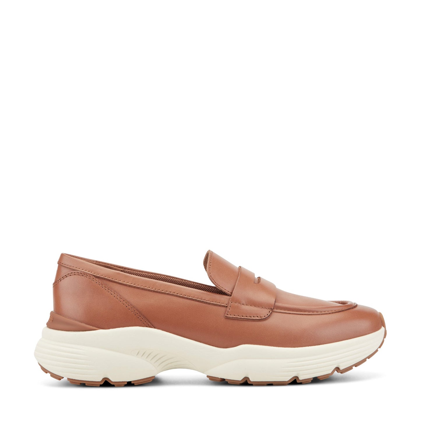Easy Spirit Morgen Sneaker Loafers - Medium Brown Leather