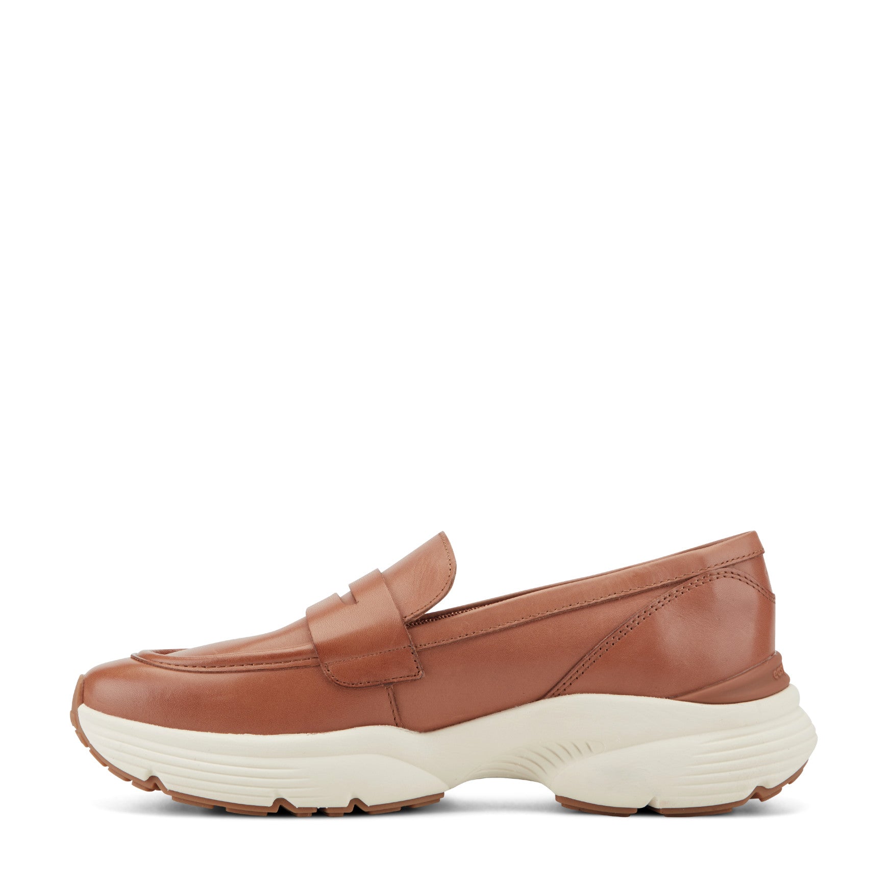 Easy Spirit Morgen Sneaker Loafers - Medium Brown Leather