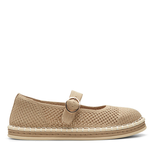 Easy Spirit Francene Mary Jane Espadrilles - Gold Knit