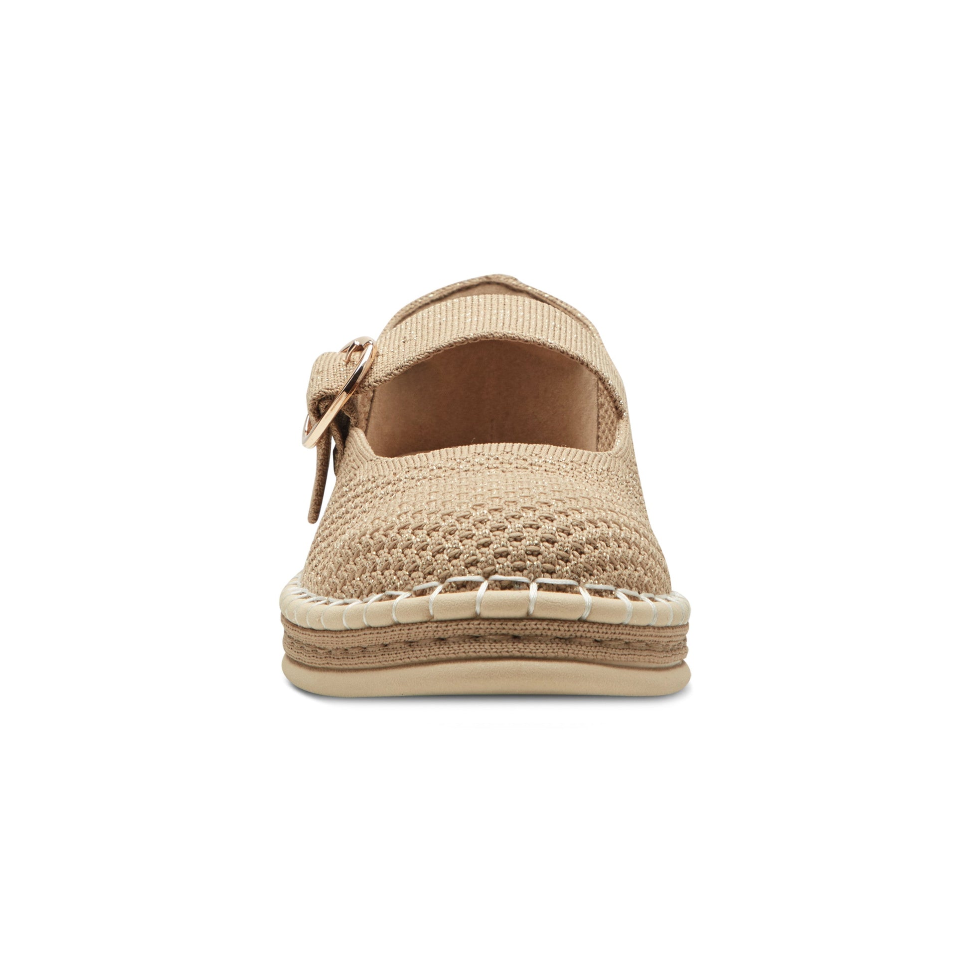 Easy Spirit Francene Mary Jane Espadrilles - Gold Knit