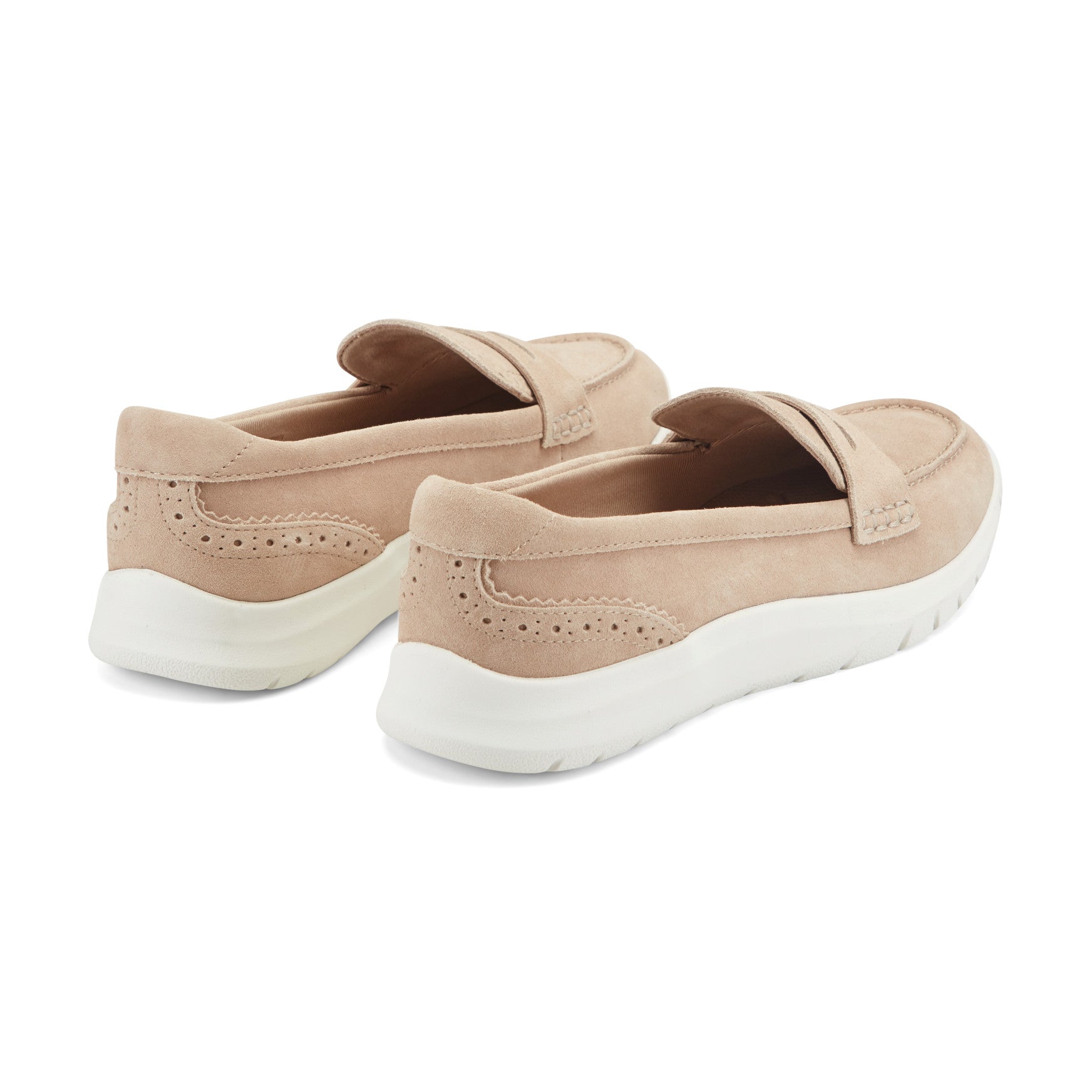 Easy Spirit Ryla Casual Penny Loafer - Light Natural Suede