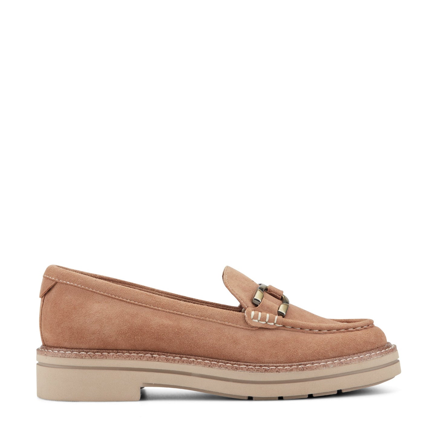 Easy Spirit Zaira Casual Horsebit Loafers - Medium Brown Leather