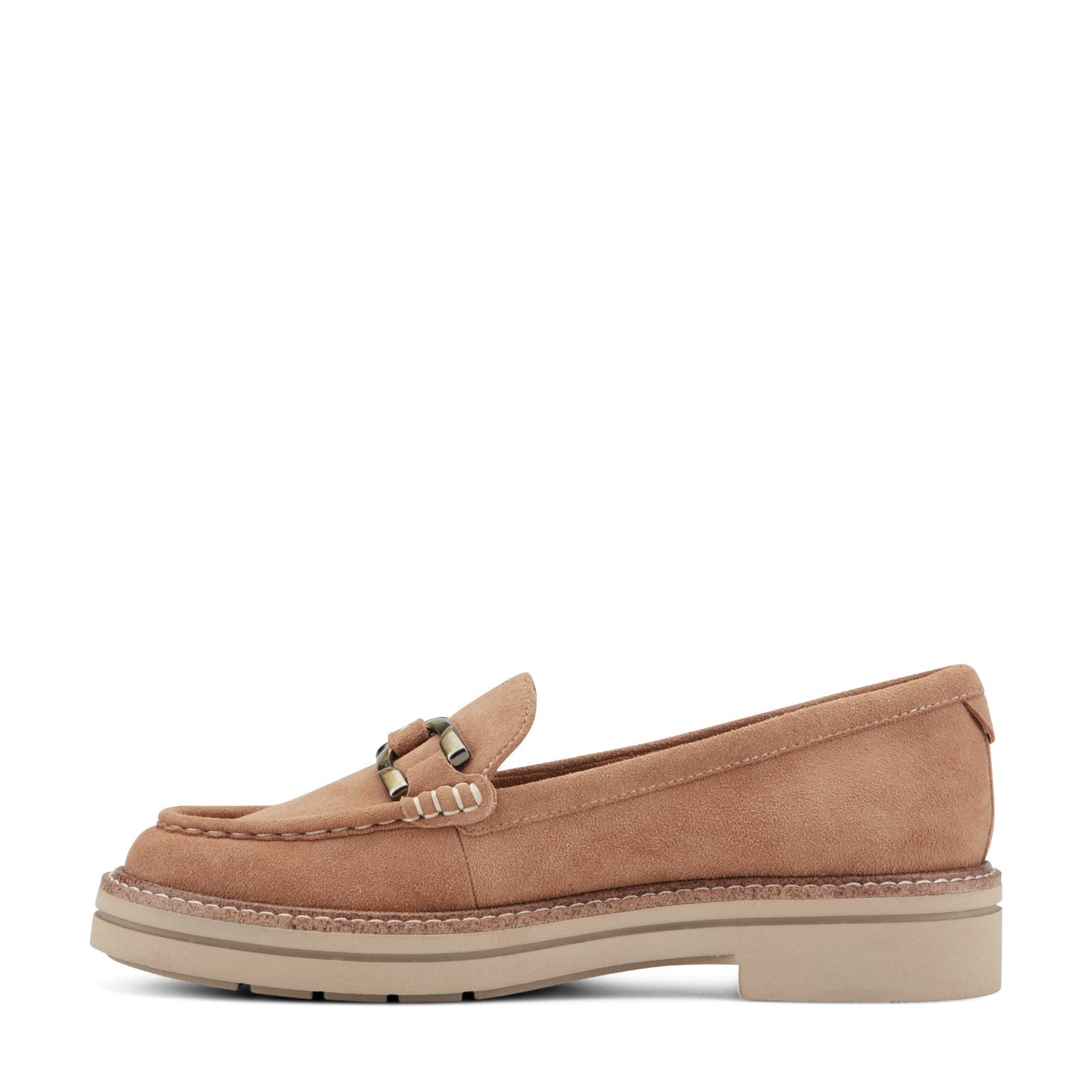 Easy Spirit Zaira Casual Horsebit Loafers - Medium Brown Leather
