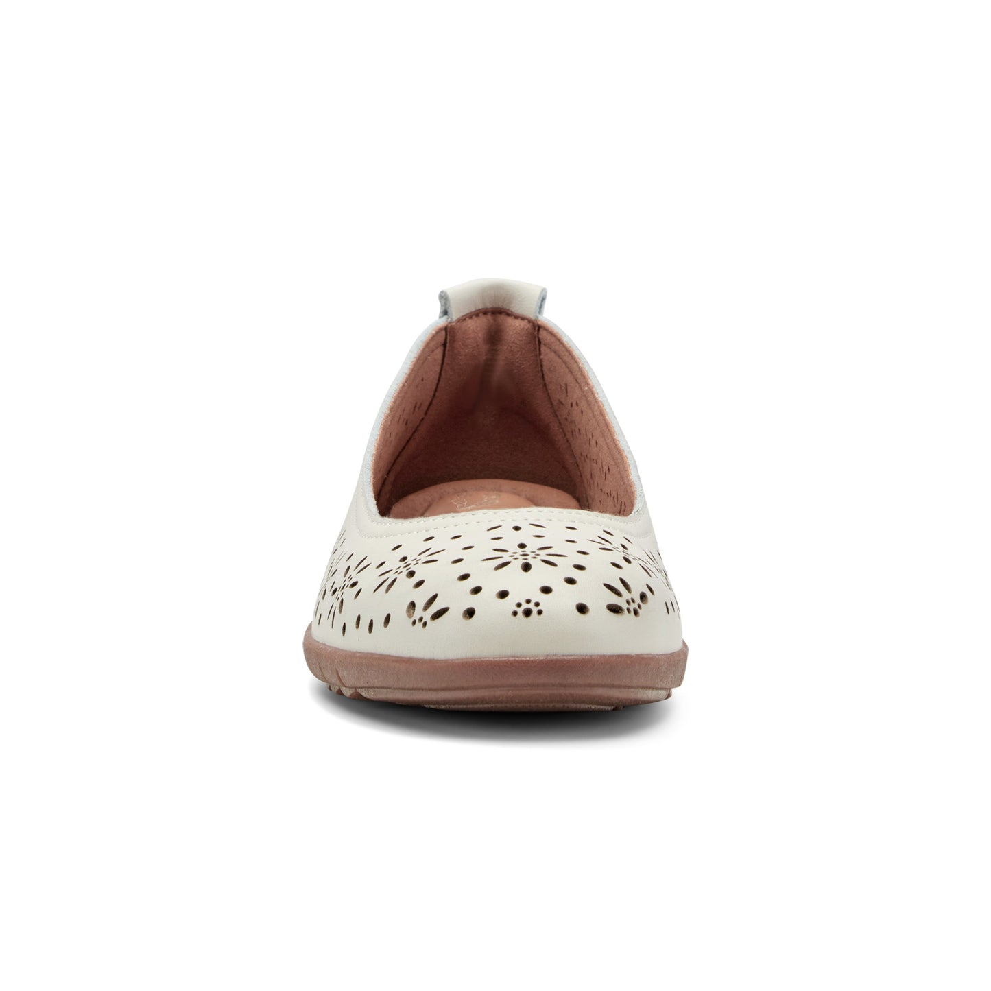 Easy Spirit Araceli Leather Ballet Flats - Ivory Leather