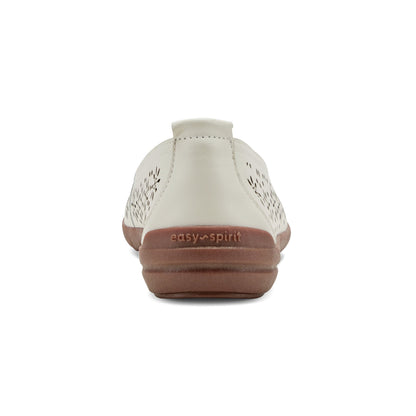 Easy Spirit Araceli Leather Ballet Flats - Ivory Leather
