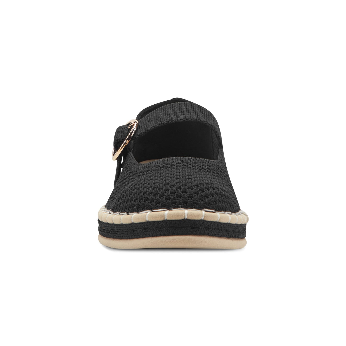 Easy Spirit Francene Mary Jane Espadrilles - Black Knit