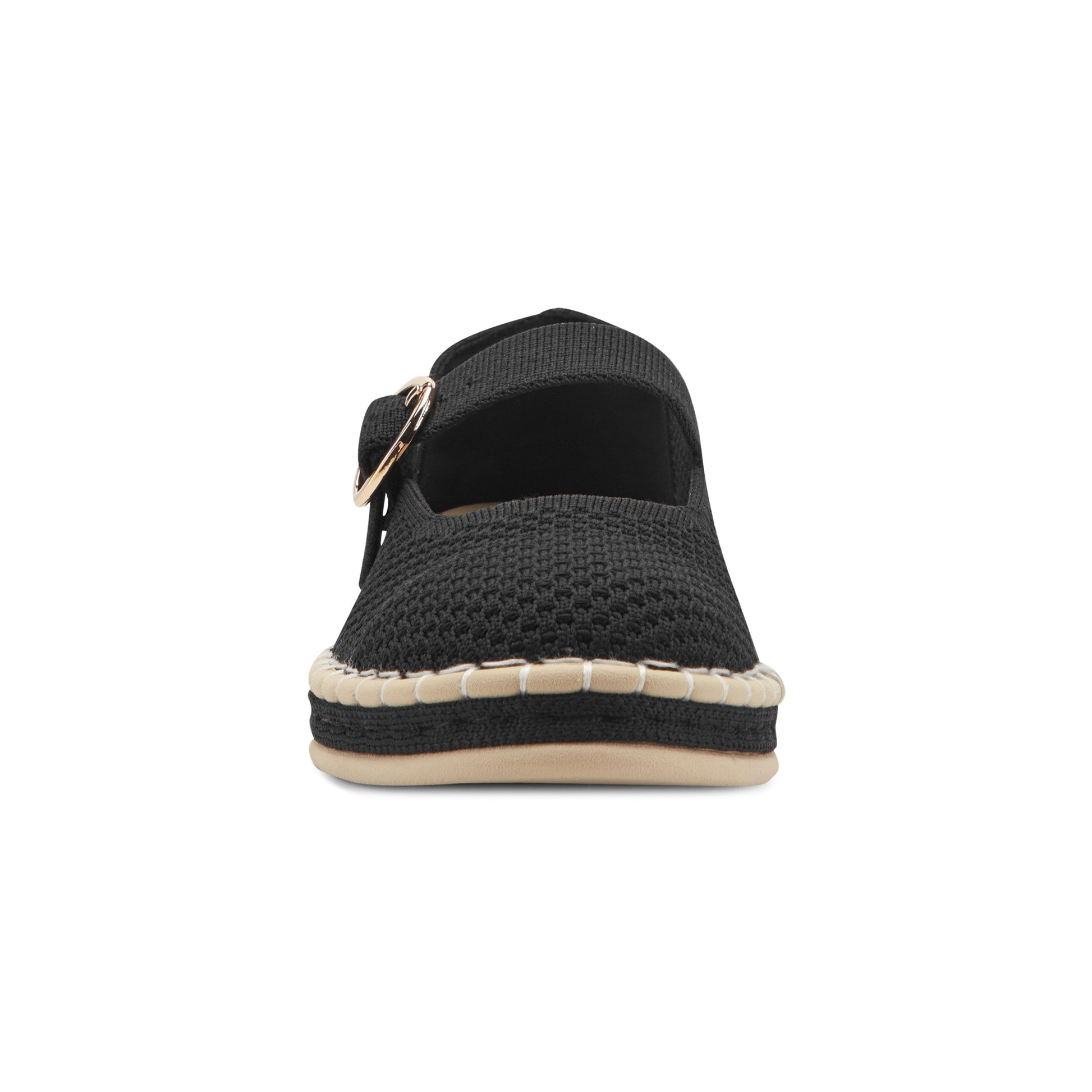 Easy Spirit Francene Mary Jane Espadrilles - Black Knit