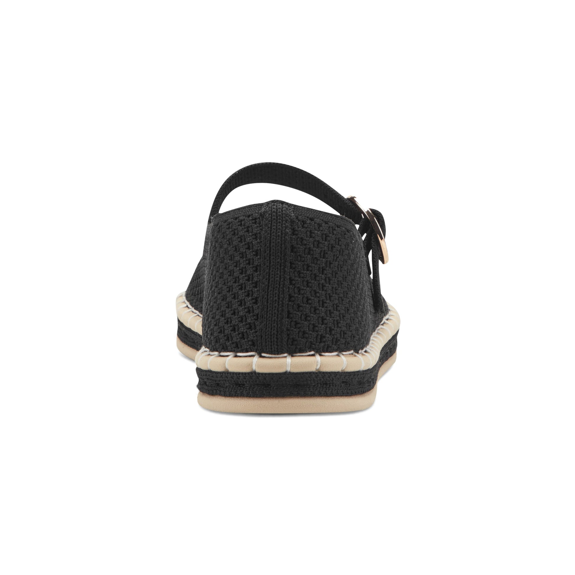 Easy Spirit Francene Mary Jane Espadrilles - Black Knit