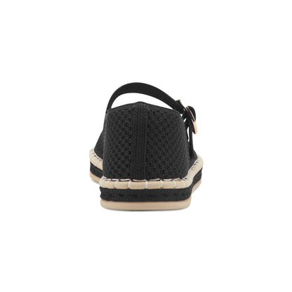 Easy Spirit Francene Mary Jane Espadrilles - Black Knit