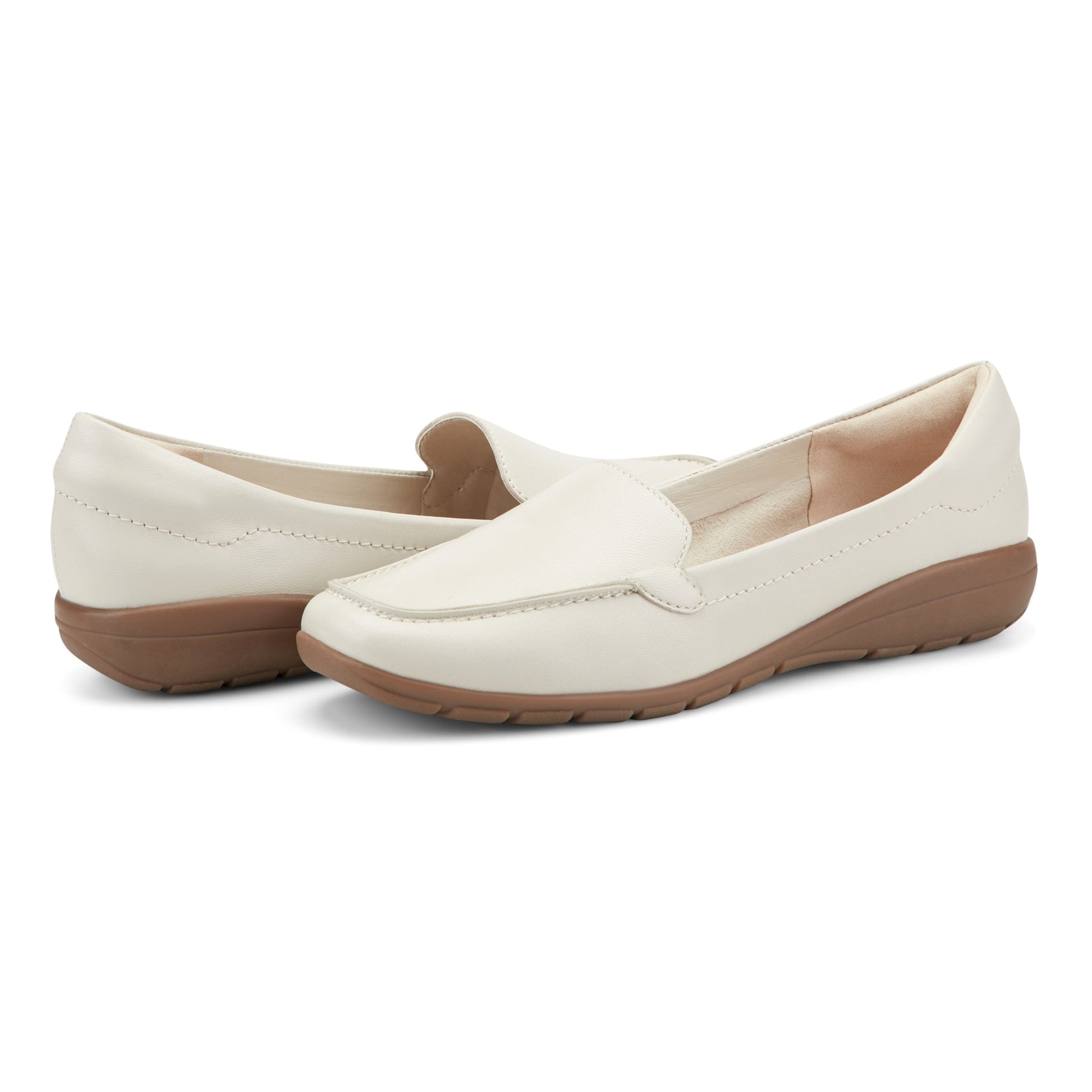 Easy Spirit Abide Casual Flats - Ivory Leather