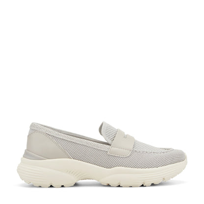 Easy Spirit Morgen Sneaker Loafers - Light Grey Knit/Grey