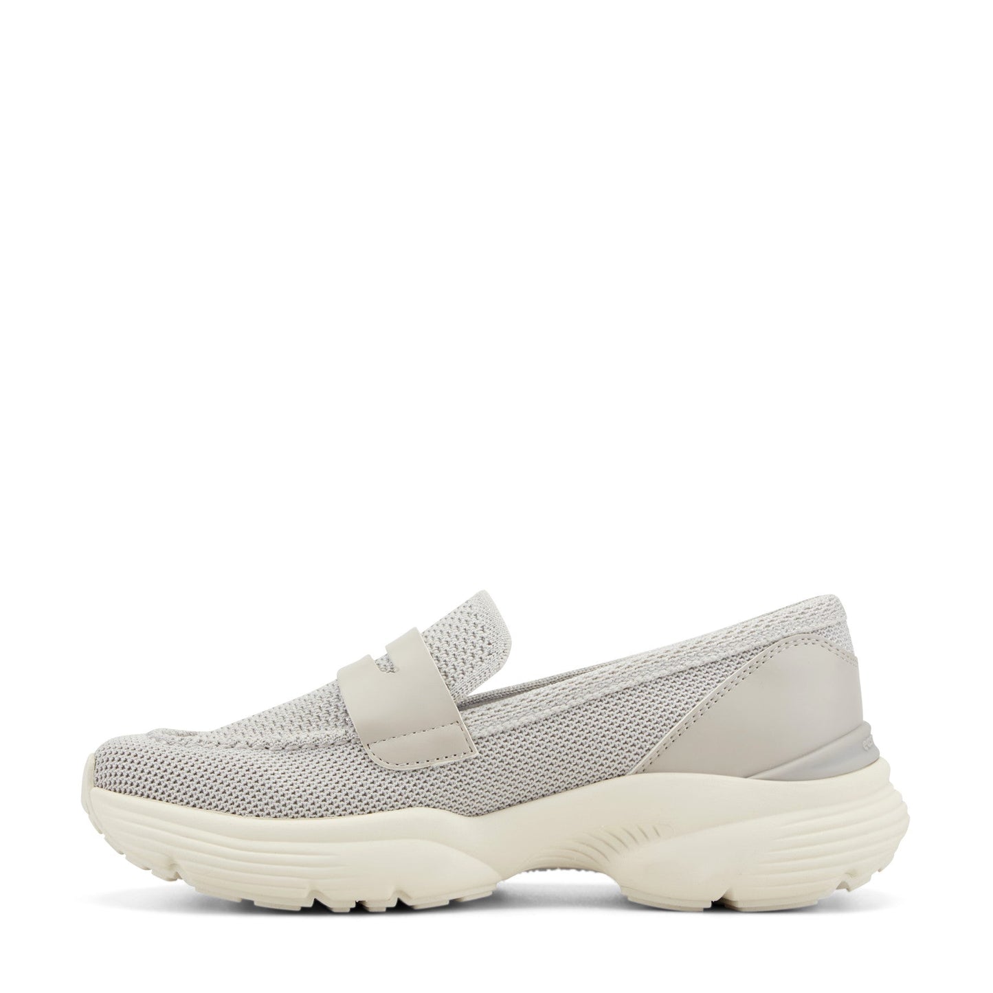 Easy Spirit Morgen Sneaker Loafers - Light Grey Knit/Grey