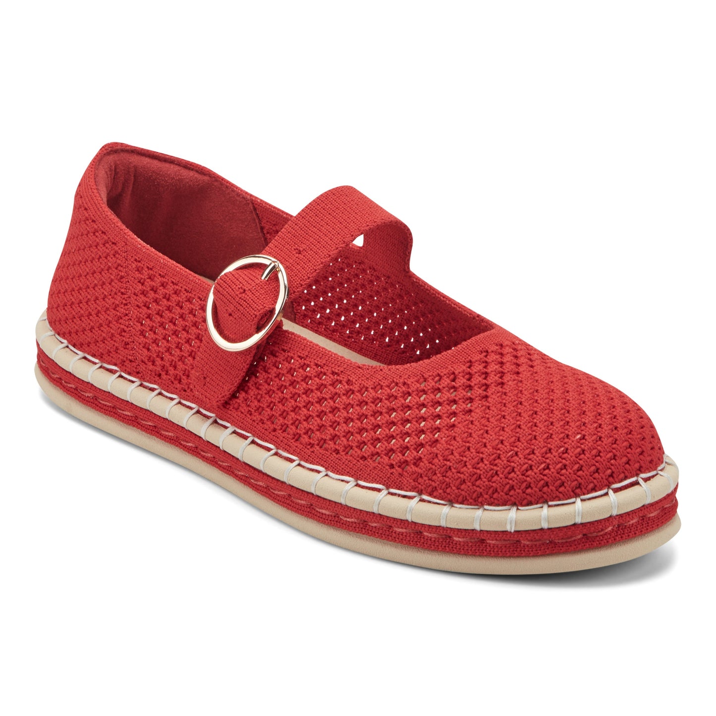Easy Spirit Francene Mary Jane Espadrilles - Medium Red