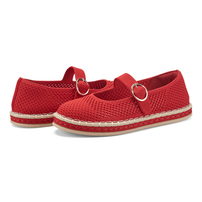 Easy Spirit Francene Mary Jane Espadrilles - Medium Red