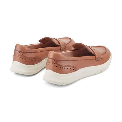 Easy Spirit Ryla Casual Penny Loafer - Medium Brown Leather
