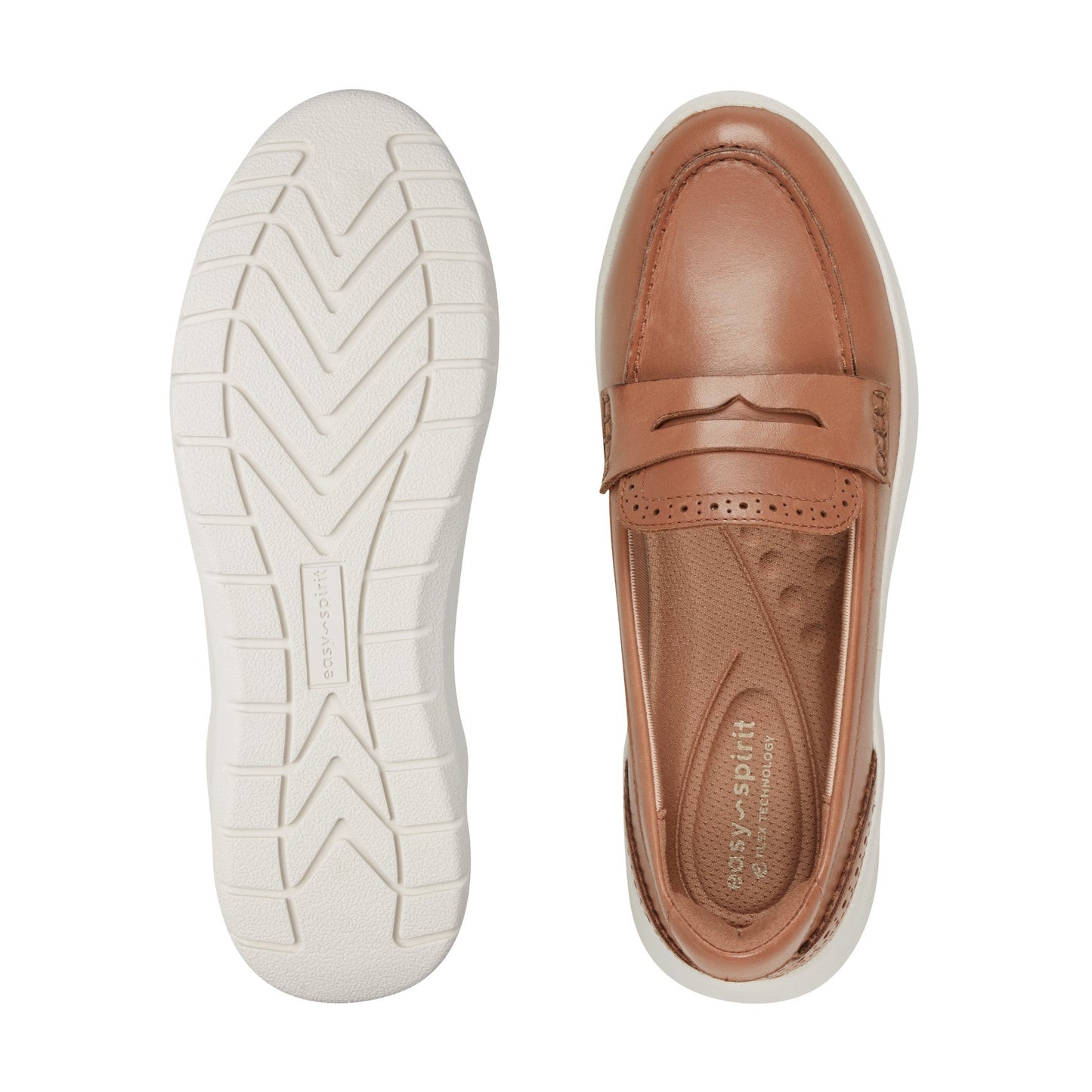 Easy Spirit Ryla Casual Penny Loafer - Medium Brown Leather