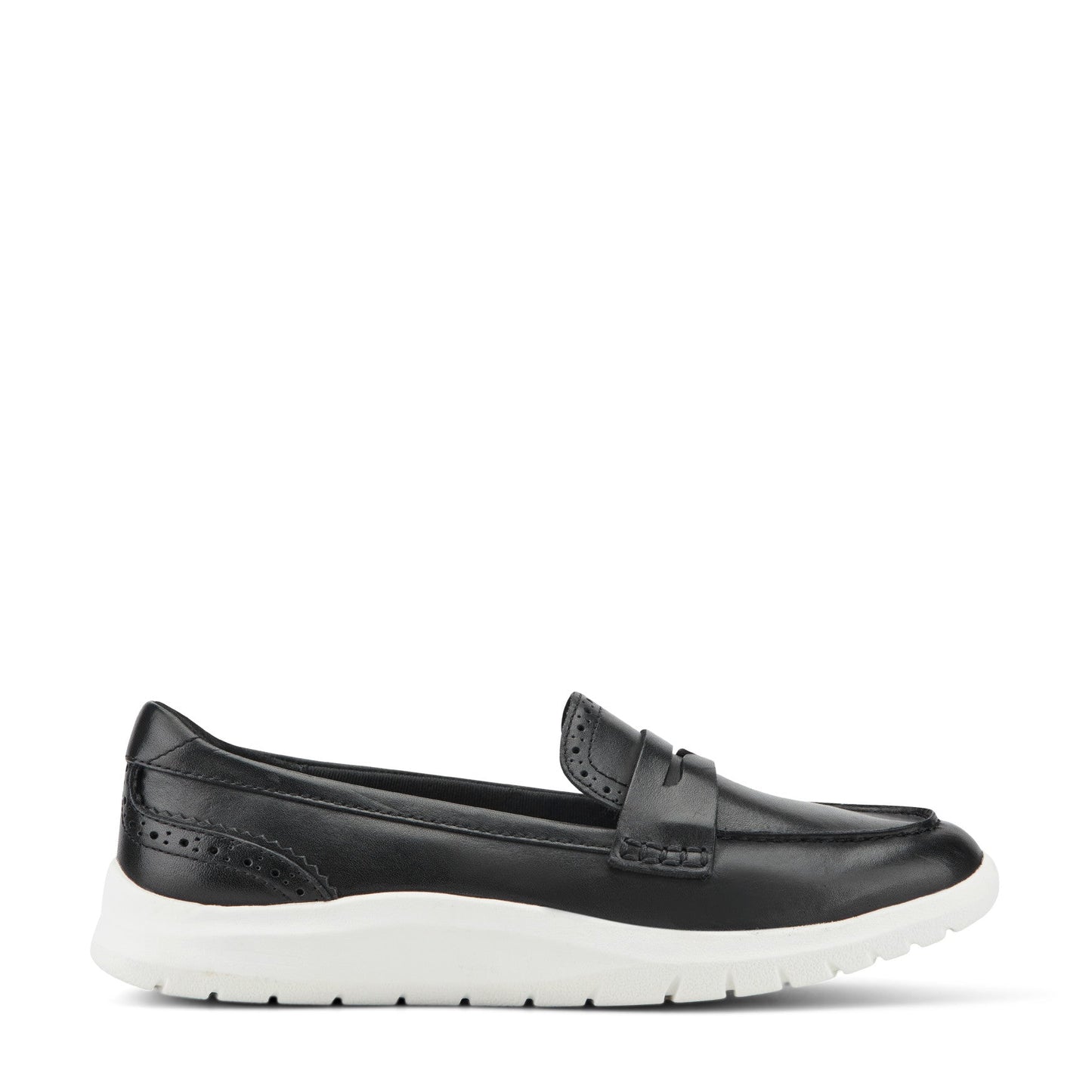 Easy Spirit Ryla Casual Penny Loafer - Black Leather