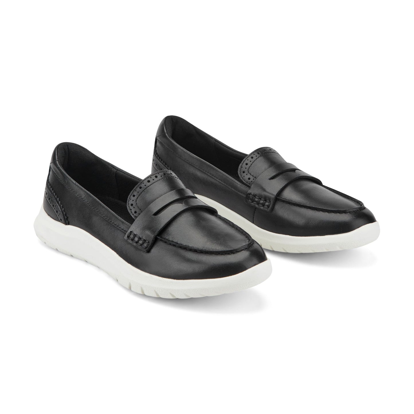 Easy Spirit Ryla Casual Penny Loafer - Black Leather