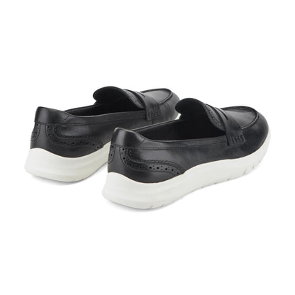 Easy Spirit Ryla Casual Penny Loafer - Black Leather