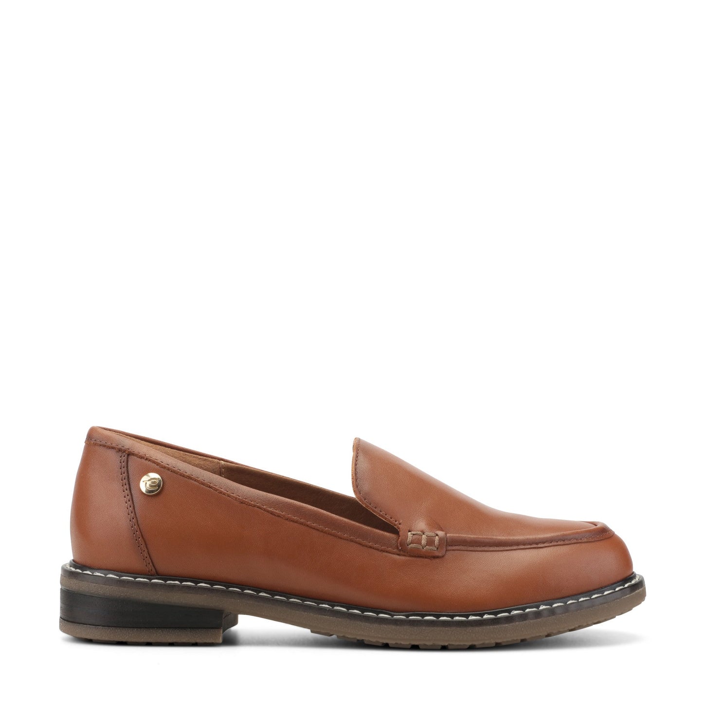 Easy Spirit Jaylin Casual Loafers - Medium Brown Leather