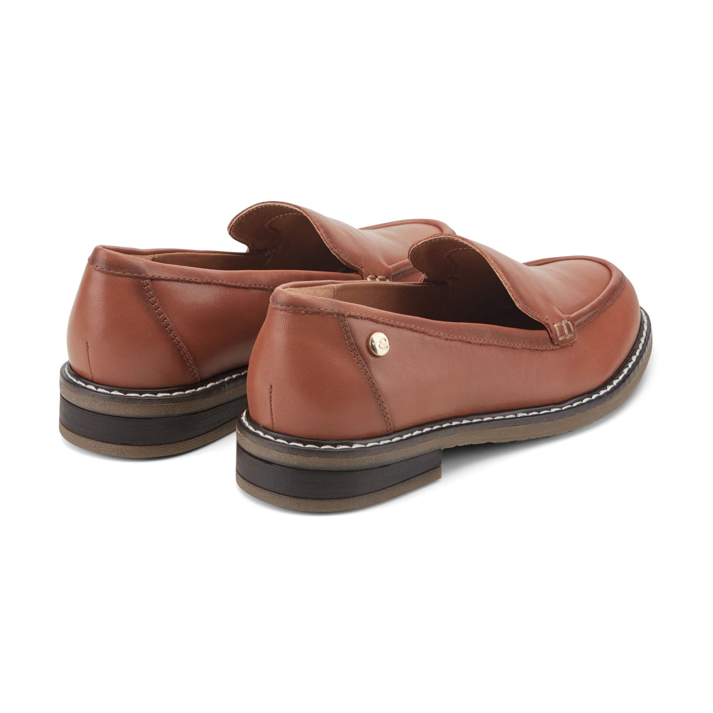 Easy Spirit Jaylin Casual Loafers - Medium Brown Leather