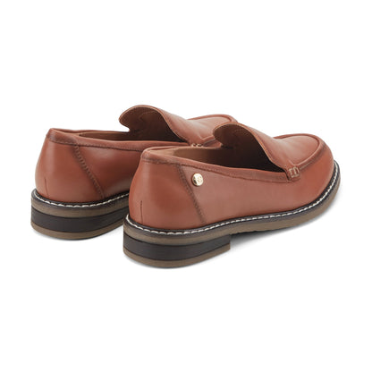 Easy Spirit Jaylin Casual Loafers - Medium Brown Leather
